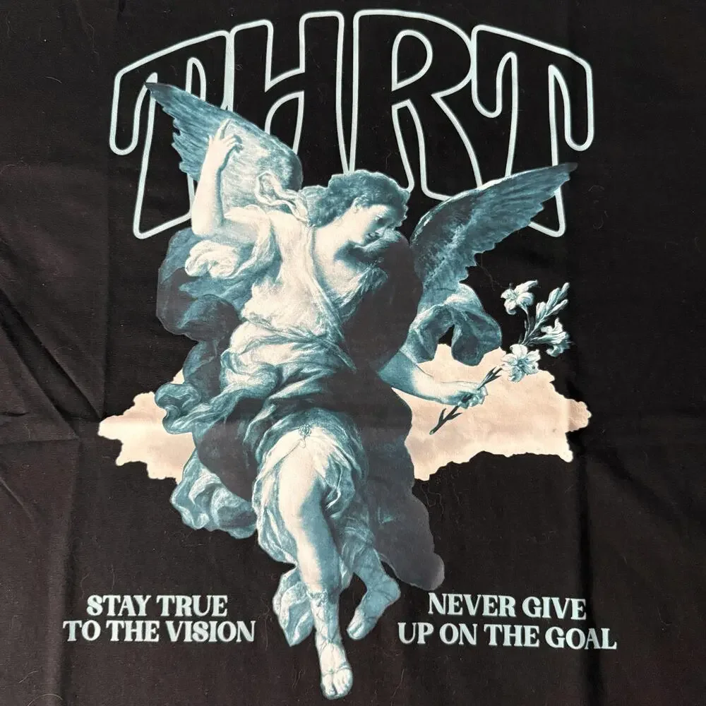 THRT Denim Stay True To The Vision T-shirt Men’s L - Streetwear Preppy Angelic - Picture 3 of 12